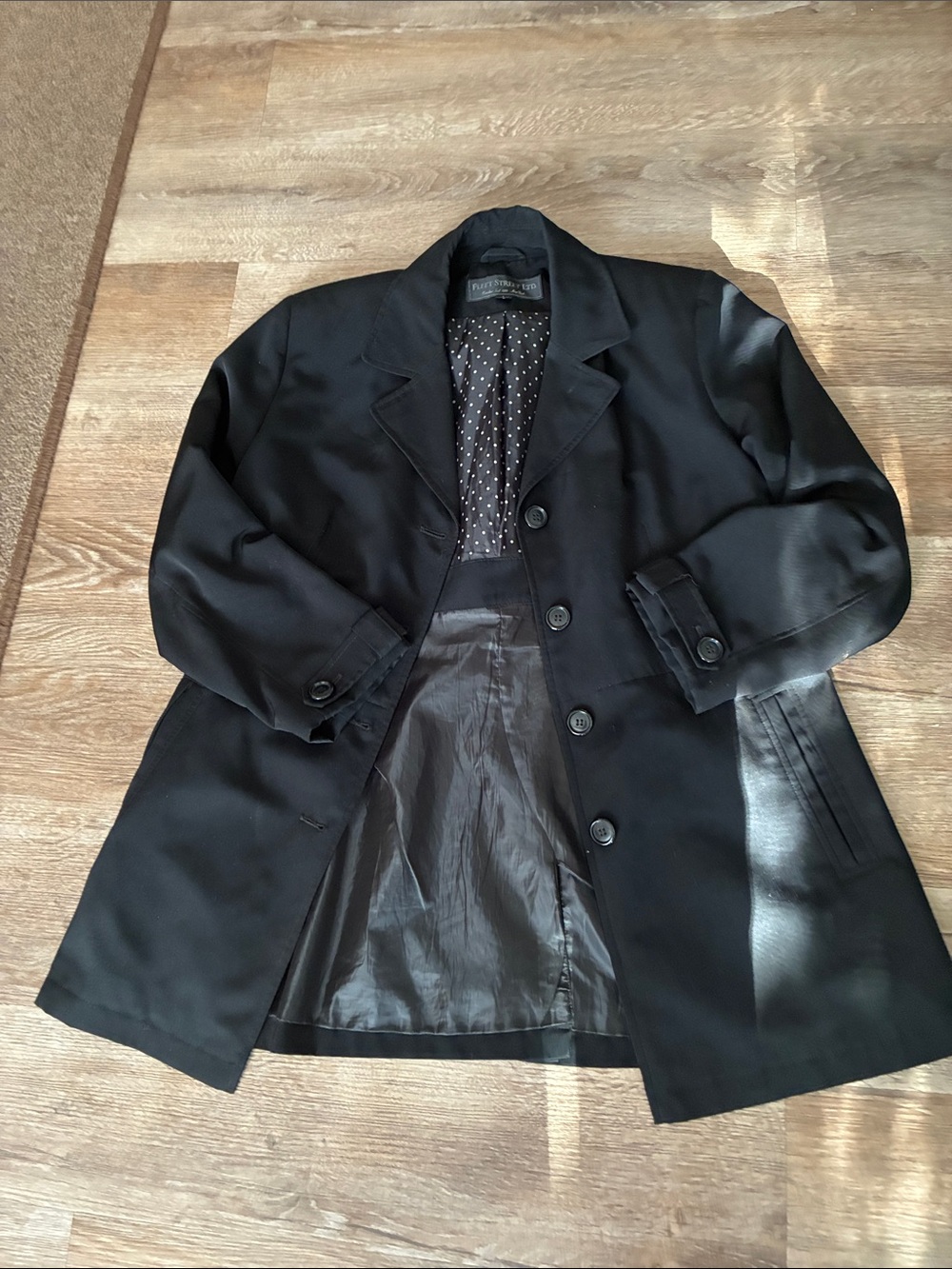 Vintage Black Trench 80”s